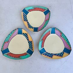 1980s Rosenthal Studio-Linie “Flash” Dorothy Hafner Dessert Plates (SET OF 3)