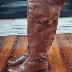 Garnet Hill Knee-Hi Boot - Brown Size 7.5