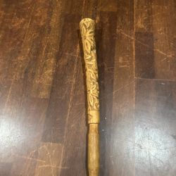 Beautiful Hand Curved Walking Stick. Nice Design Good Condition 