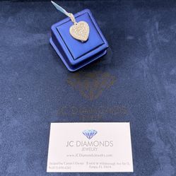 Pendant Heart Diamonds Real 10k Gold 