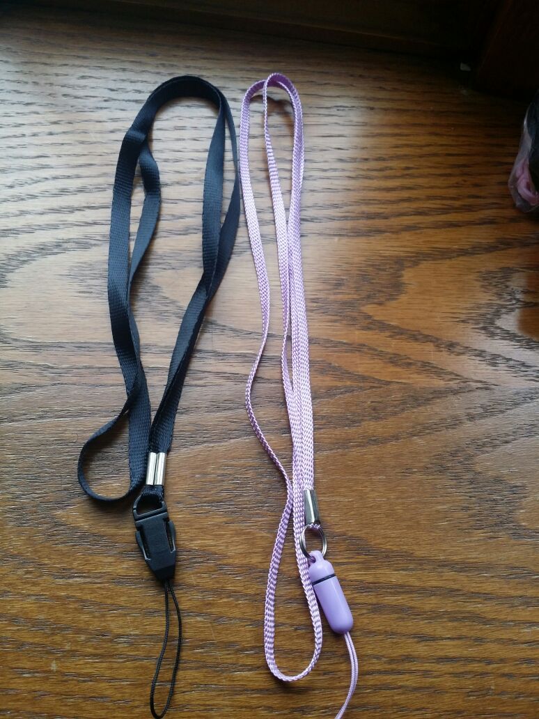 2 long necklace phone holders