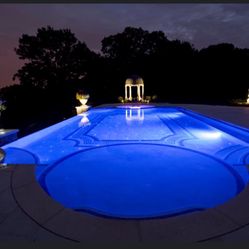 LED pool lights installment 