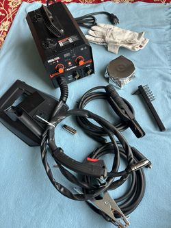 Portable 2 in 1 MIG/ Stick Welder 130A 110V Gasless Flux Core Welding Machine Synergy IGBT Inverter Safe Lightweight Kit