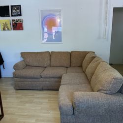 Orange Vintage Sectional Couch 