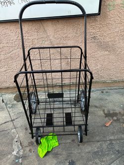 Black Folding Wire Shopping Cart