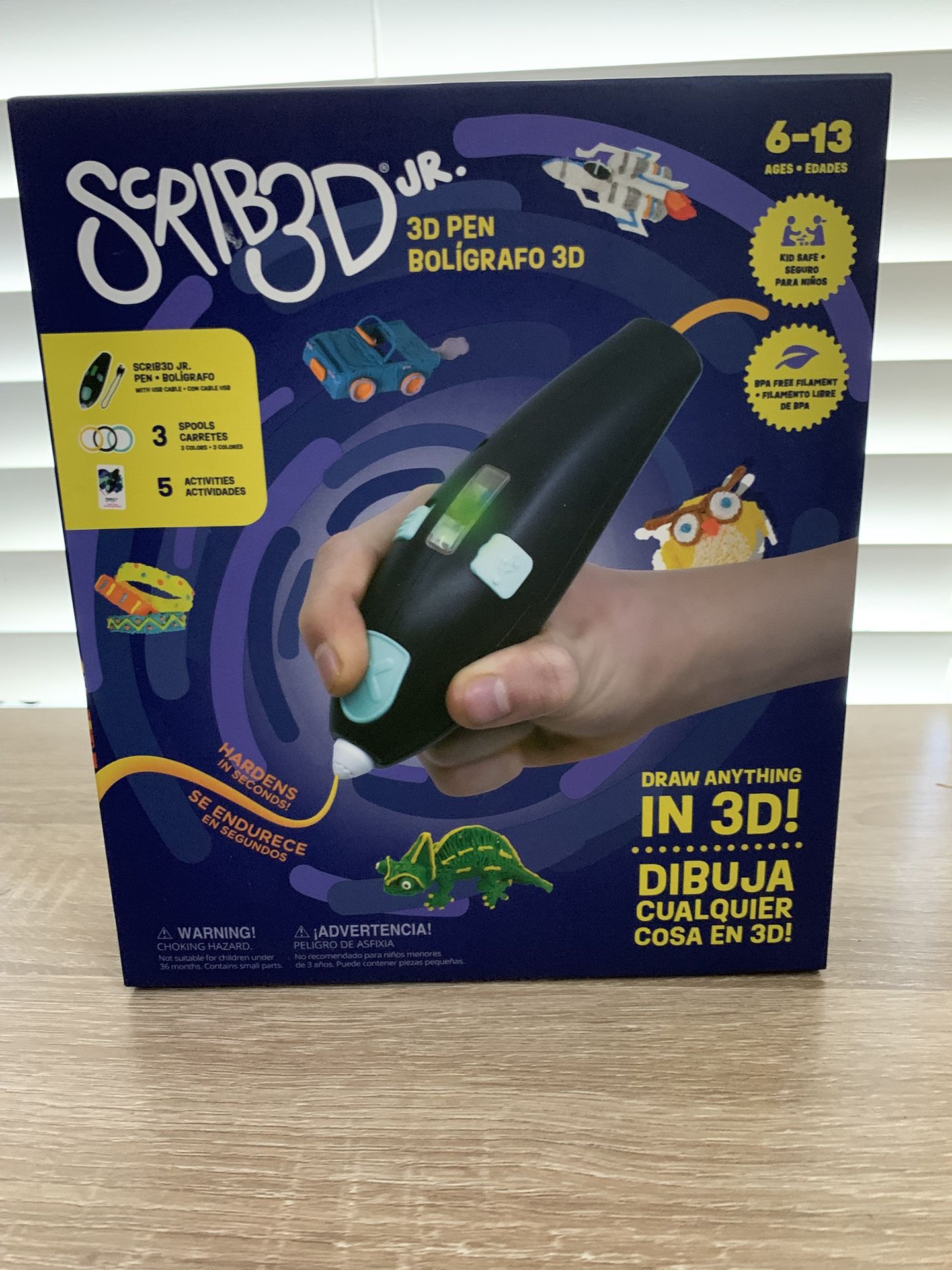 Scrib3d Jr. 3D Pen Ages 6-13 Draw Anything In 3D