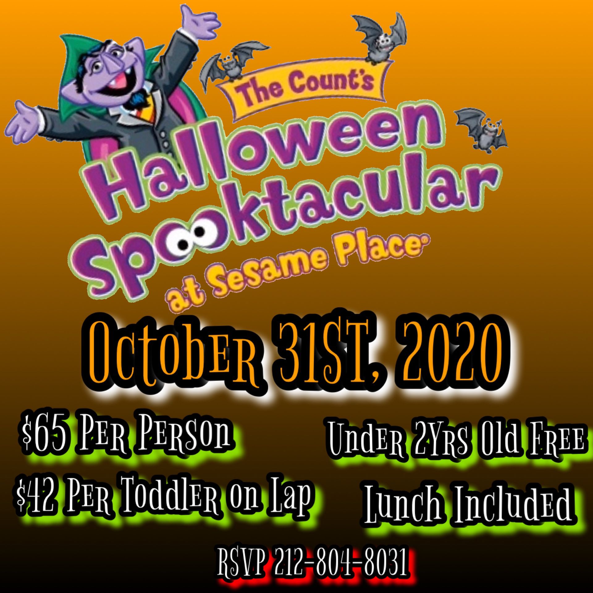 Sesame Place trip for Halloween 10/31