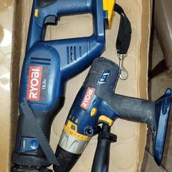 RYOBI Cordless 205 Drill & Cordless 18.0v Reciprocating Saw