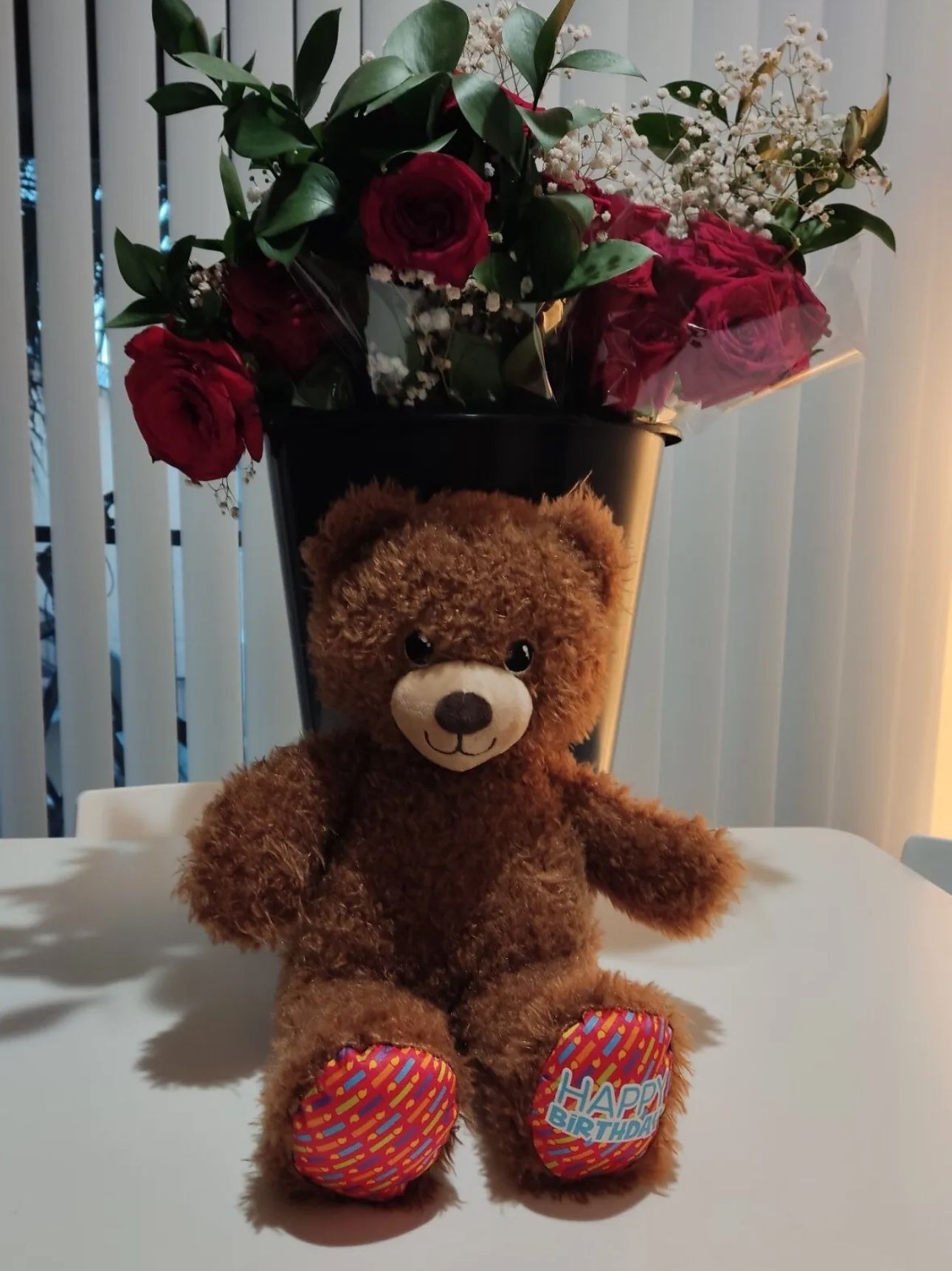 Build a Bear 2019 Soft HAPPY BIRTHDAY Brown Teddy Bear Plush Stuffed Animal Toy