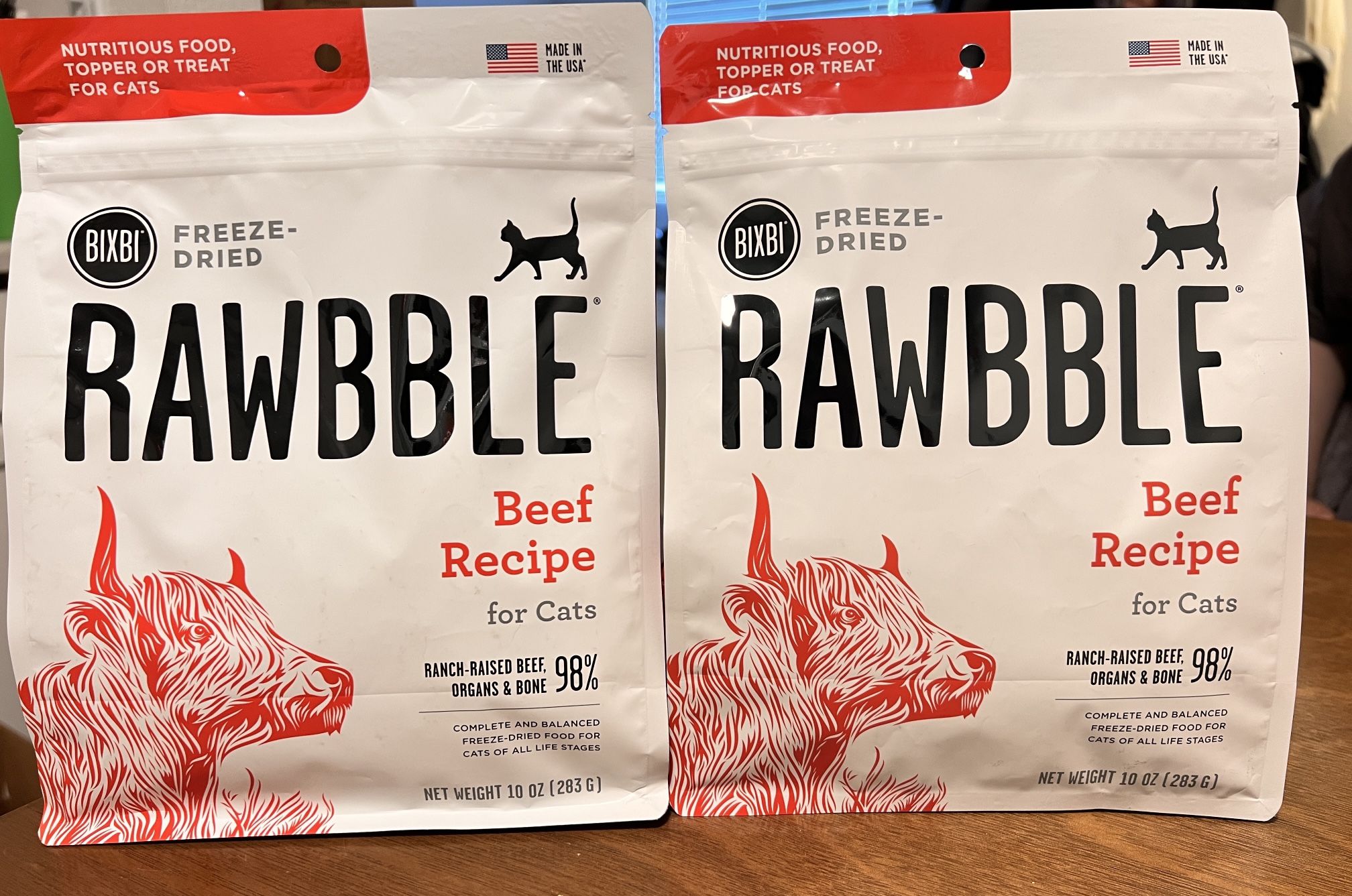 BIXBI Rawbble Freeze Dried Cat Food, Beef Recipe（2bag)