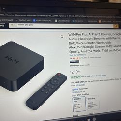 WiiM Pro Plus AirPlay 2 Receiver,google cast audio, multitool streamer with premium AKM DAC/siri/ Spotify /amazon/tidal