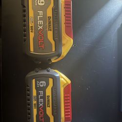 Dewalt 9ah and 6ah batteries $220 for both