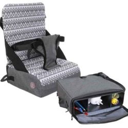 Dreambaby Grab ‘N Go Travel Booster Seat with Built-in Storage Space, Portable Highchair Booster Seat for Tables