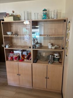 Display cabinets, glass door X 2
