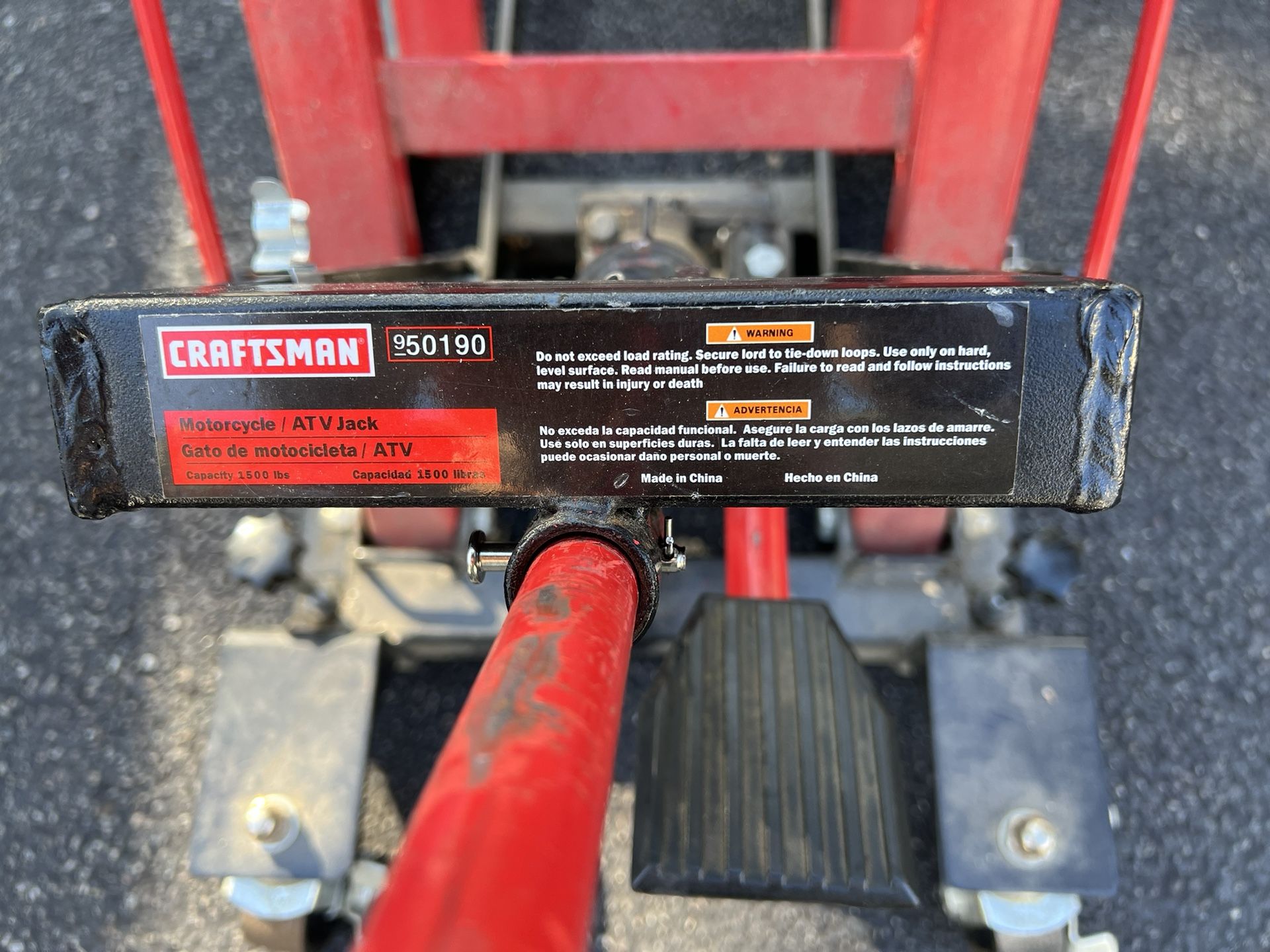 ATV/Motorcycle Lift Jack CRAFTSMAN 950190 for Sale in Greenlawn, NY