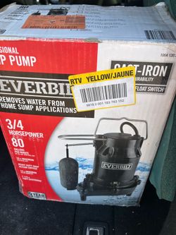 Sump Pump 80 GalPM
