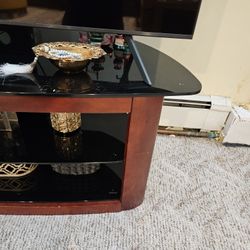Wood And Glass TV Stand 