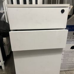 3 Drawer Desk/filing Cabinet w/lock And Key