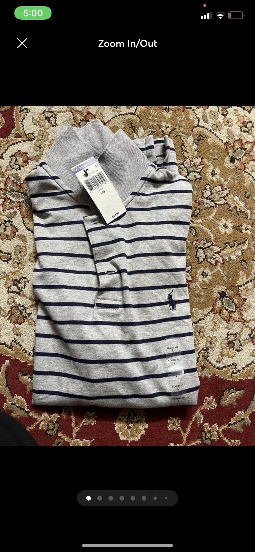 New  With Tag Polo  Ralph Lauren T Shirt Large Size  Classic Fit