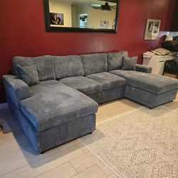 Dark grey U Shape Sectional Sofa NEW