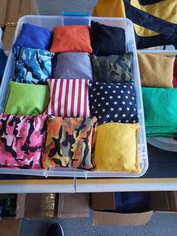 cornhole bags filled with real corn