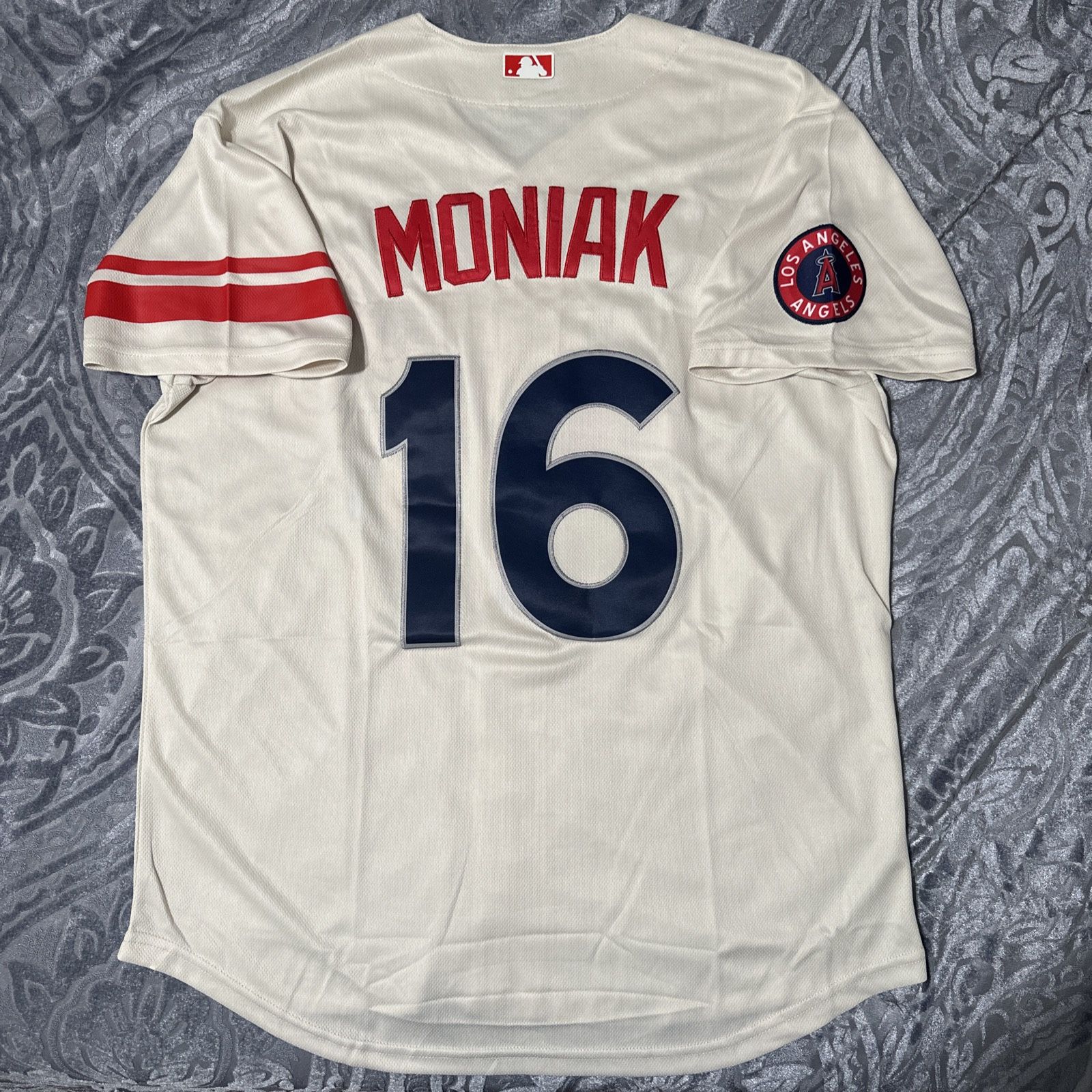 Mickey Moniak Jersey Los Angeles Angels LA Anaheim Large City Connect Cream 16