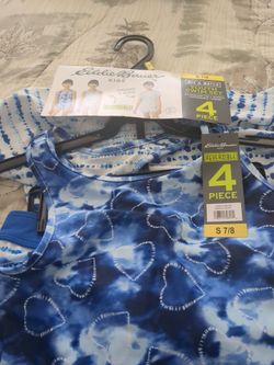 Kids reversible mix abd match youth SWIM SET  4 PIECE S  7/8