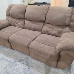 Microfiber Recliner Couch & Loveseat 