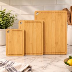 Keechee Wood Cutting Board, Durable Bamboo Cutting Boards for Kitchen