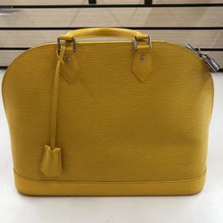 Louis Vuitton Epi Alma Yellow PM Citron 