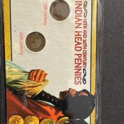 #144 Historic Pair 1897 & 1902 Indian Head Pennies – 19th and 20th Century Collectible Set – Authentic U.S. Copper Cents