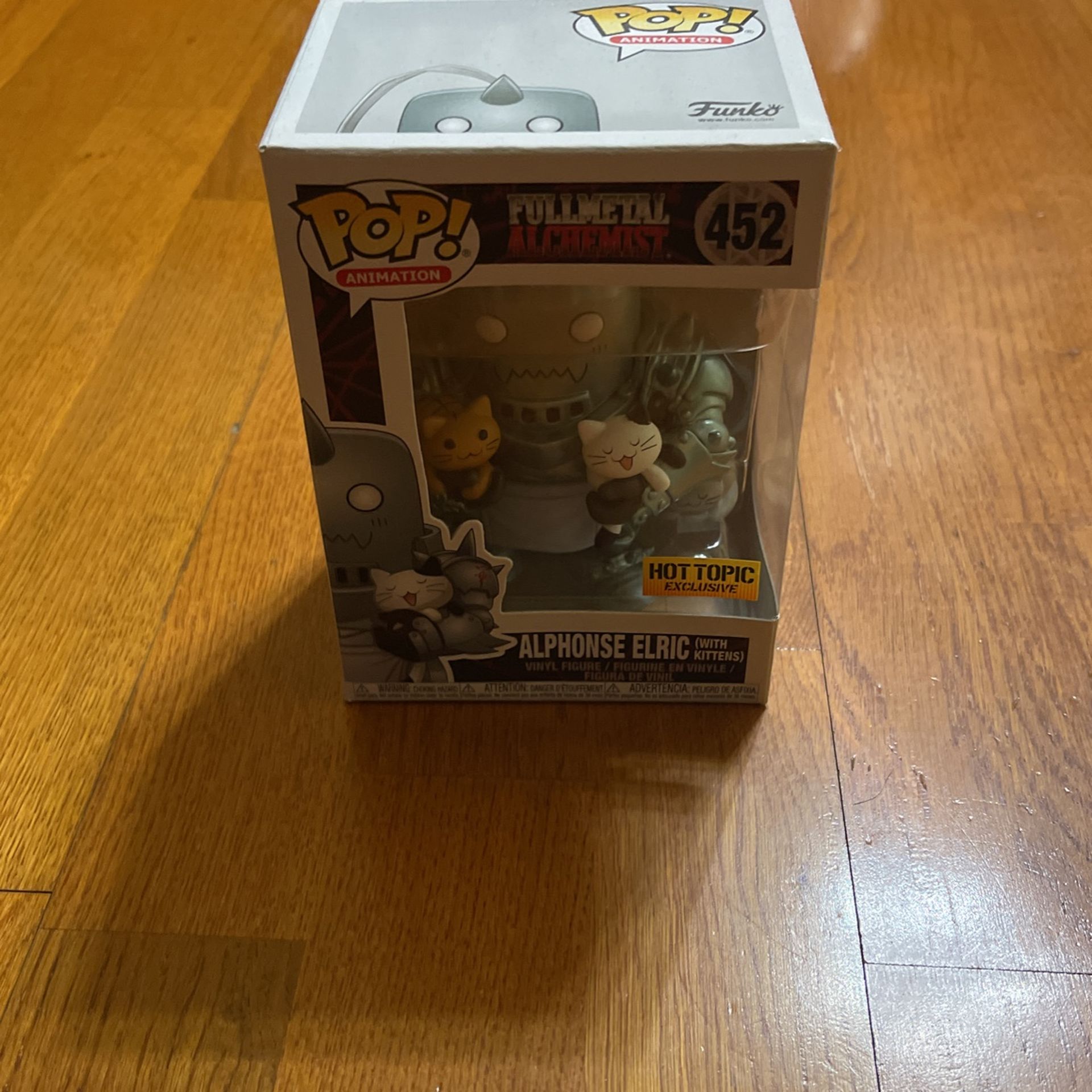 Funko Pop Alphonse Elric W Kittens Fullmetal Alchemist #452 HT exclusive.