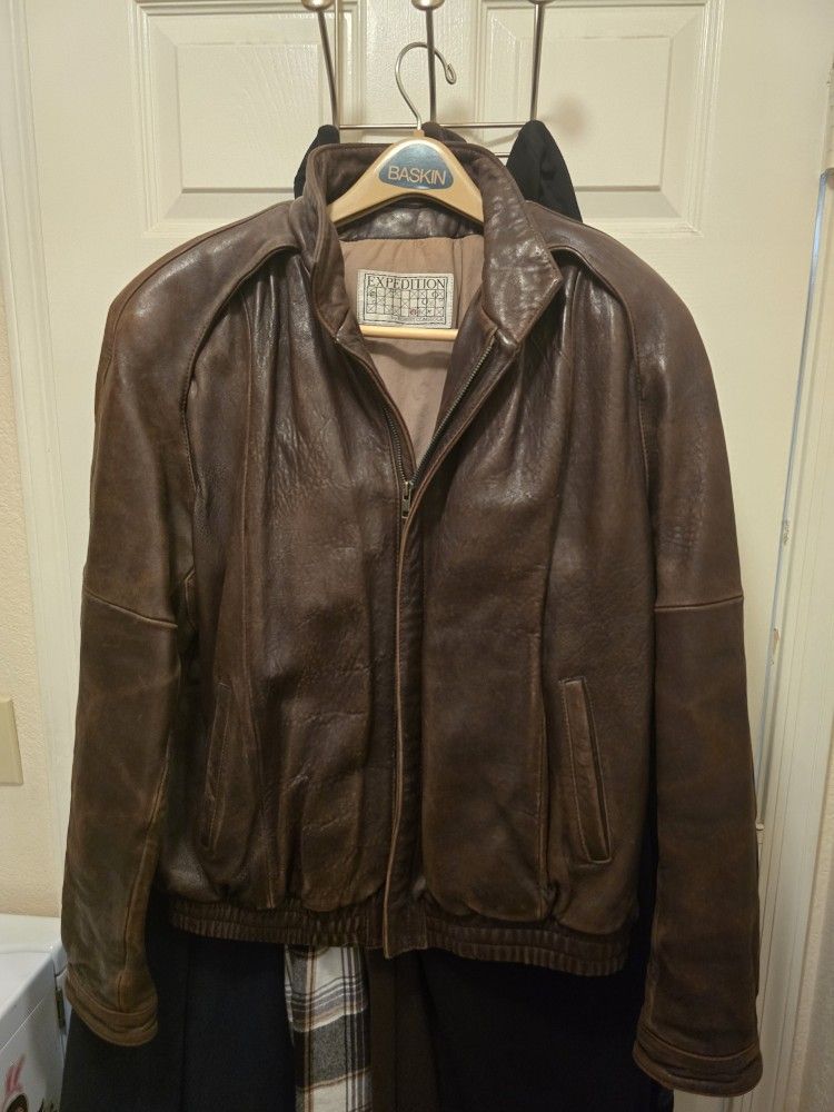 Leather Bomber Jacket