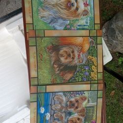 Stained Glass Clock. Danbury Mint 