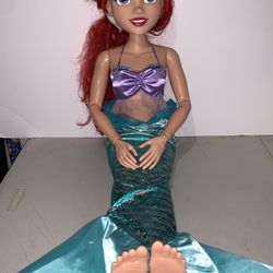 Disney Princess Ariel Doll My Size 32" Tall Playdate Ariel Doll 