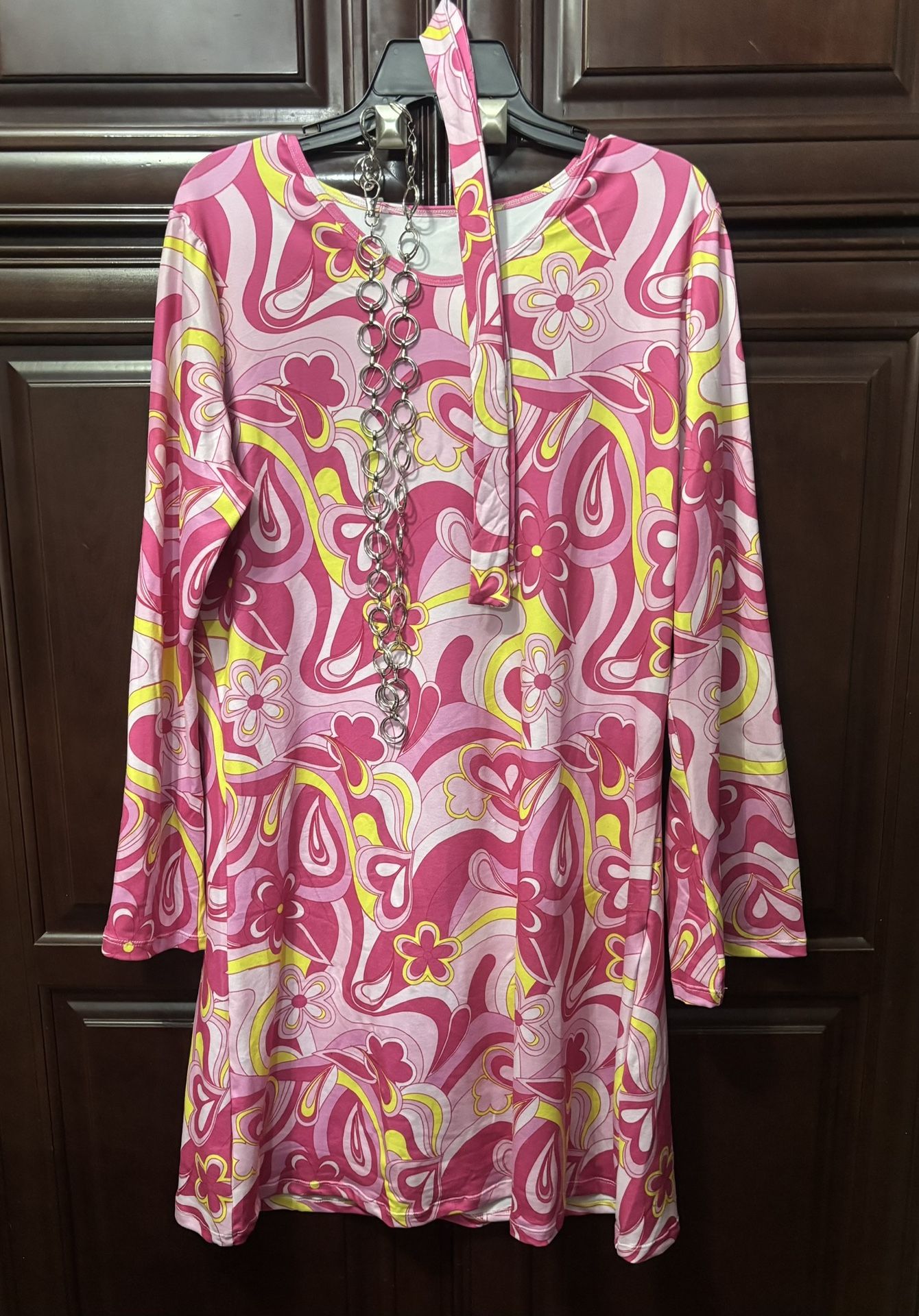 Adorable 2X 70s style 3pc Groovy Dress/Halloween Costume READ DESCRIPTION!!