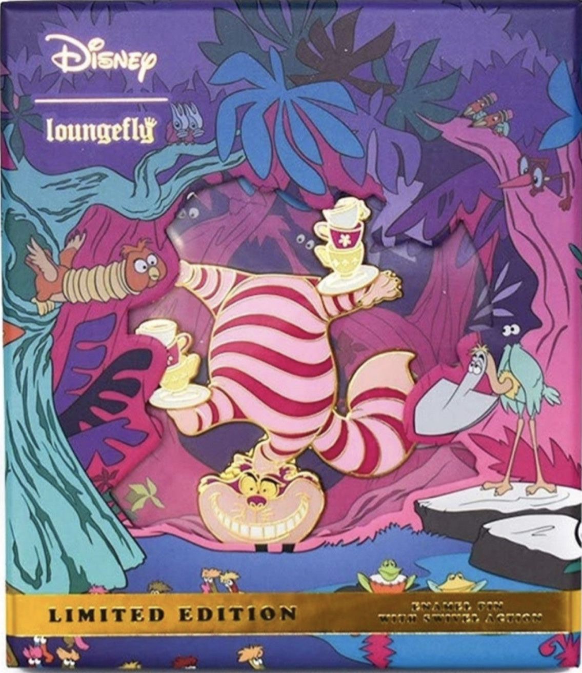 Disney Loungefly LE Alice In Wonderland Cheshire Cat Jumbo Pin