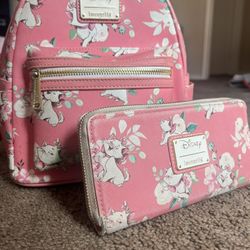 Authentic Disney Loungefly Aristocats Backpack And Wallet