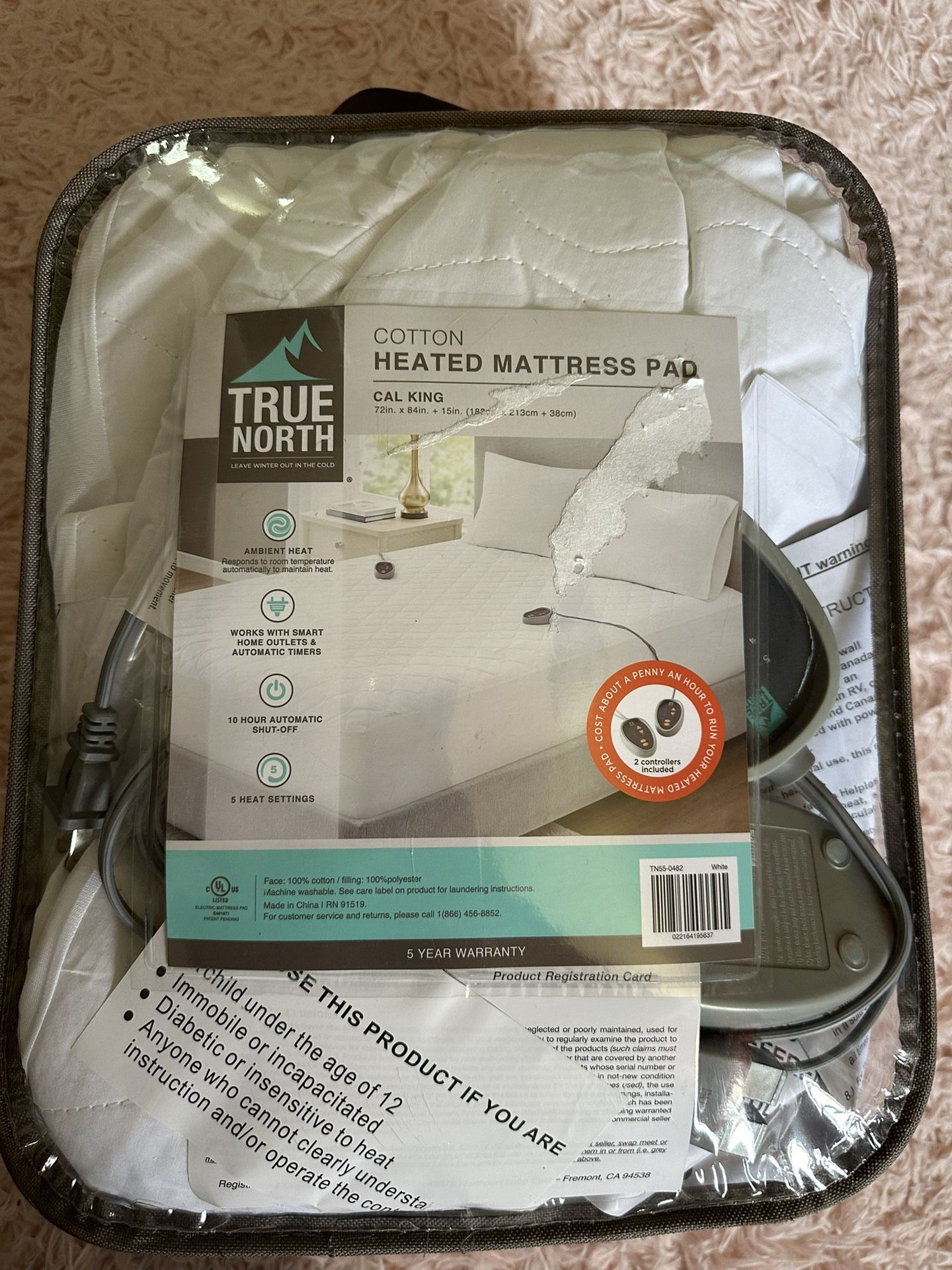 Cotton Heated Mattress Pad 