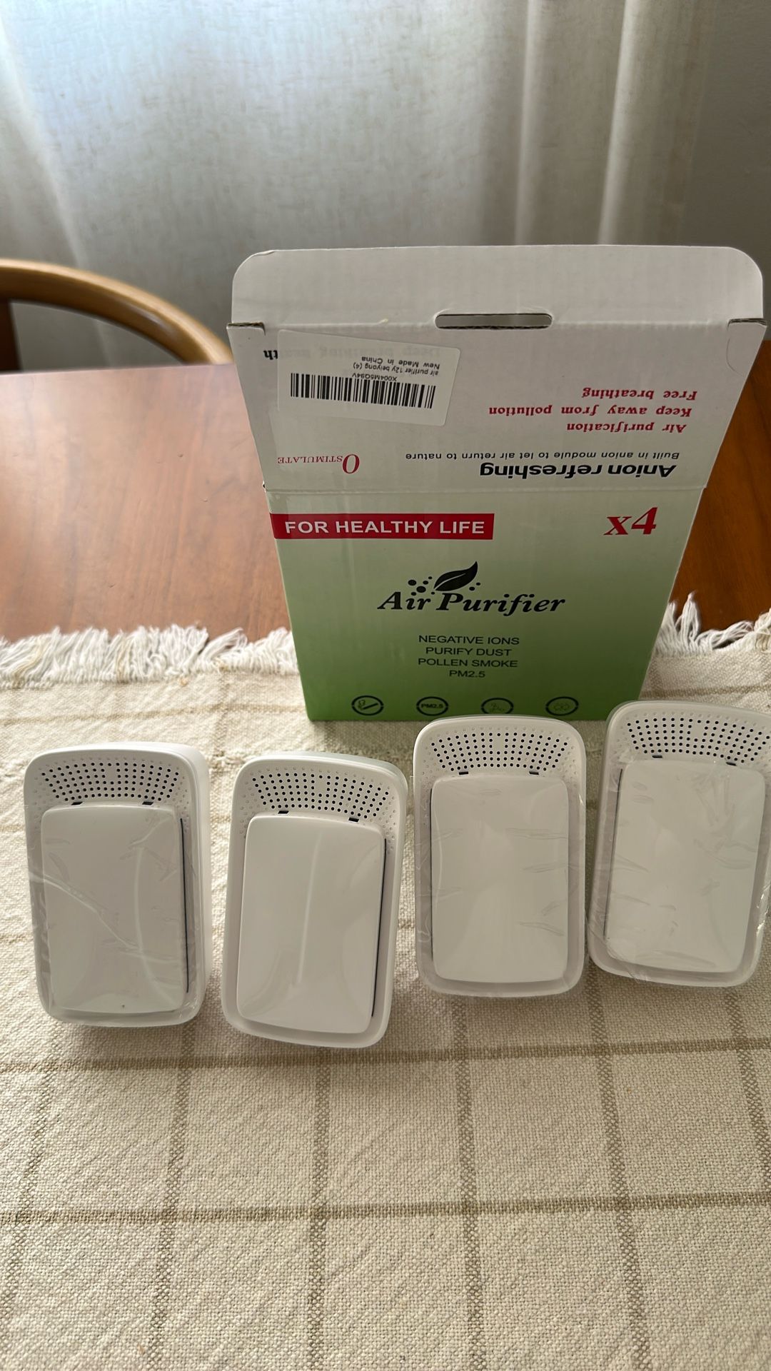 Plug In Air Ionizers for Home Quiet Operation Air Cleaner for Bathroom,Living Room,Office,Kitchen,Pet Room,Portable Negative Ion Air Purifier for Bedr