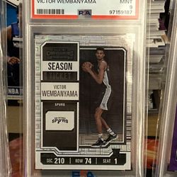 Victor Wembanyama Contenders Retail Silver Mojo PSA 9