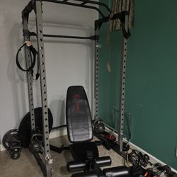Rack And Bench + Bench Weights 