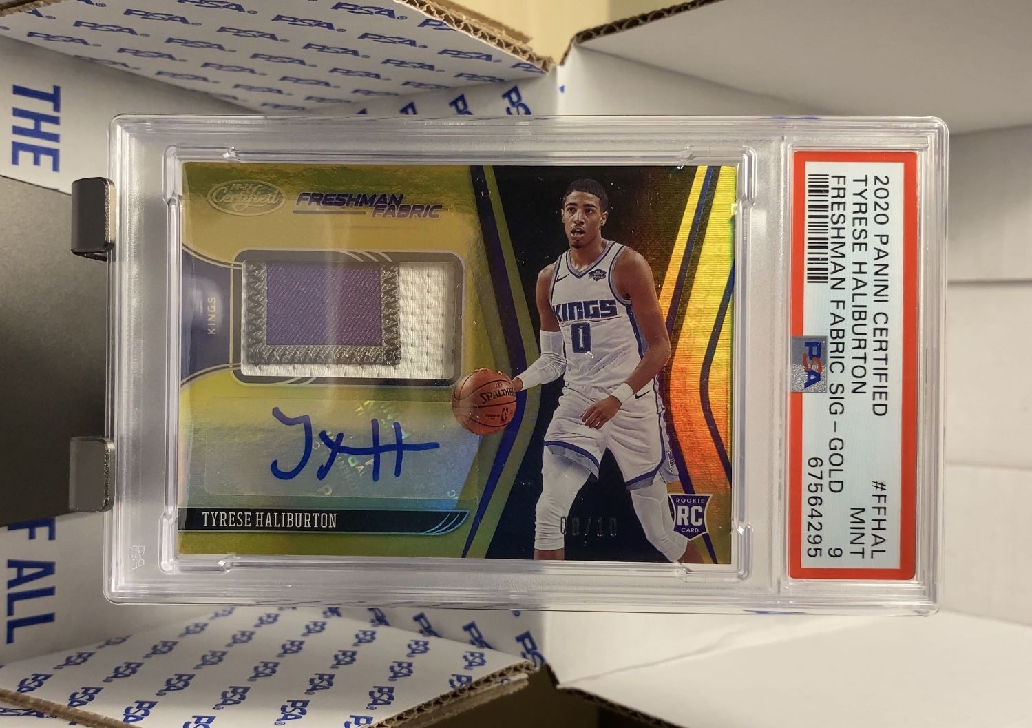 Tyrese Haliburton Gold Patch Auto RC PSA 9 /10