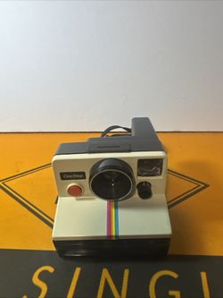Vintage Polaroid Camera SX-70 OneStep Rainbow Striped Land Camera 