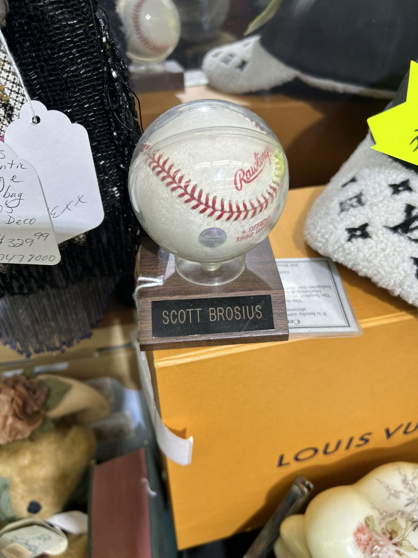 Scott Brosius Signed “1998 WS MVP” Baseball – COA, Acrylic Display, Limited Edition #1587/1950