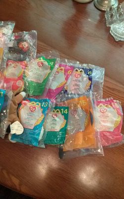 McDonald's series of collectable ty beanie babies
