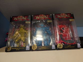 Yu-Gi-Oh! Phatmojo Series 1 Limitied Edition Slifer Obelisk and Ra Set!