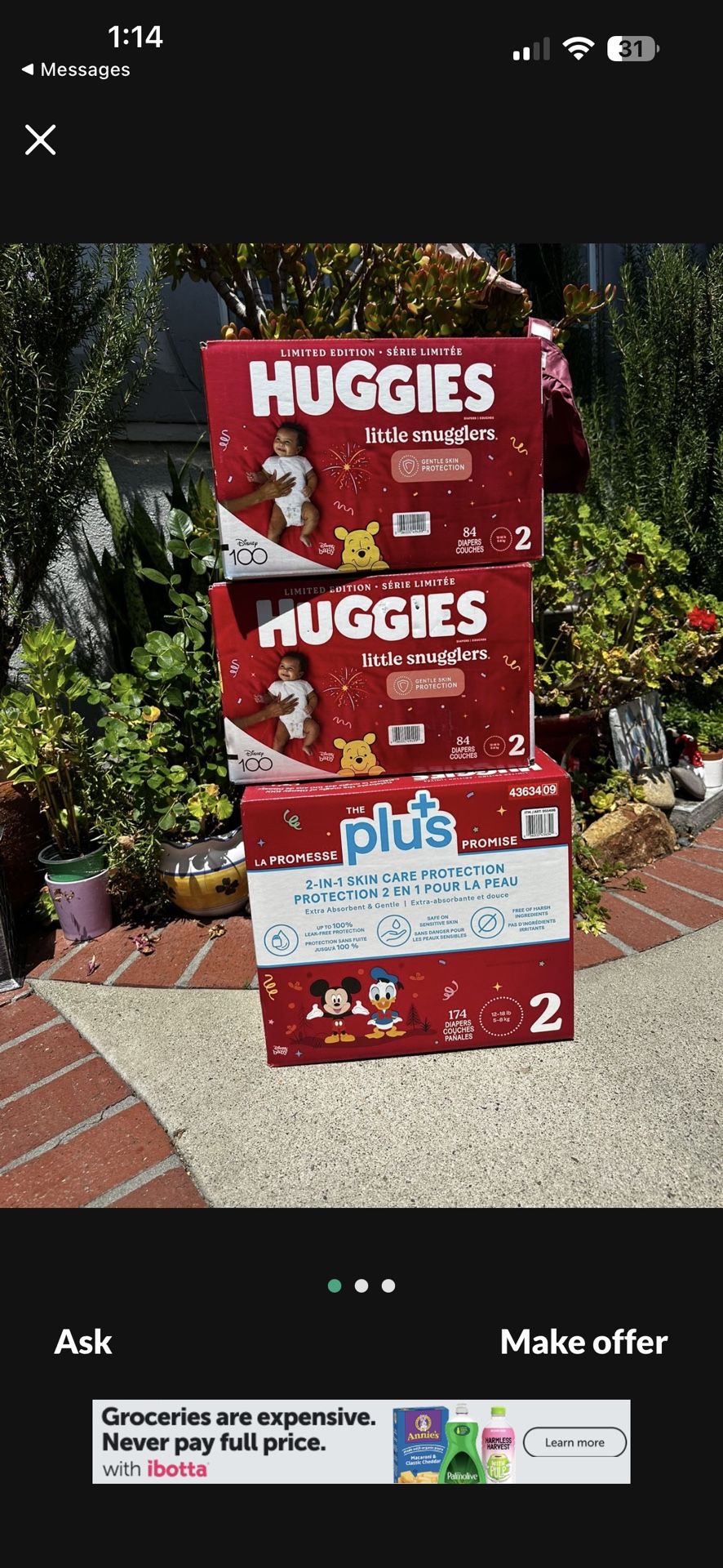 Huggies Diapers / Kirkland