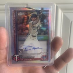 Topps chrom certified auto Minnesota twins Dashawn Keirsey