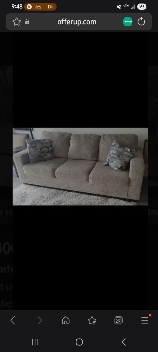 Sleek Comfortable Sofa